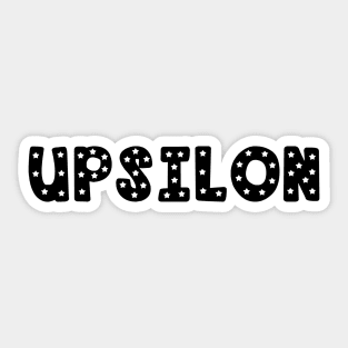 Upsilon Star Letters Sticker